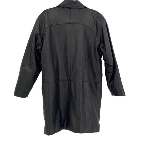 N.Y.D.A. New York Direct Action Vintage Y2K 100% Leather Coat Black Small - Picture 5 of 12